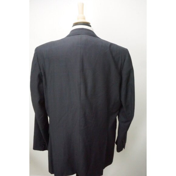 Sartoria Partenopea Napoli Blue Windowpane Plaid 100% Wool Sport Coat Jacket 50L - Picture 5 of 8